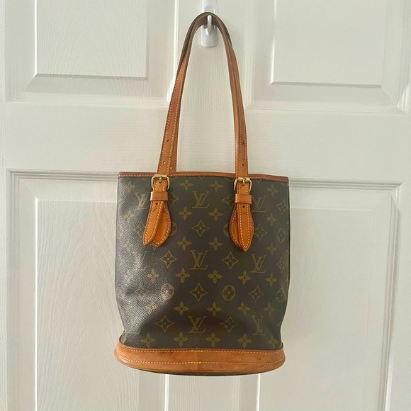 Authentic Louis Vuitton PM Petite Bucket Tote in well-loved condition - Picture 1 of 9